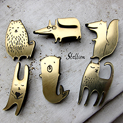brože Stellion - kolekce Goldy / brooches Stellion - Goldy collection